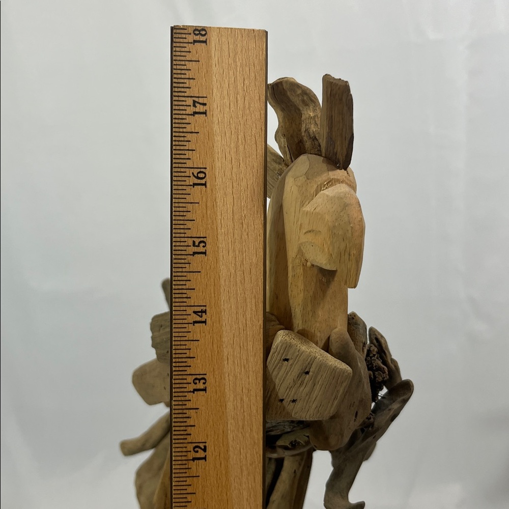 Driftwood Folk Art Bird Handmade Unsigned 17” Naturalist - Picture 8 of 9